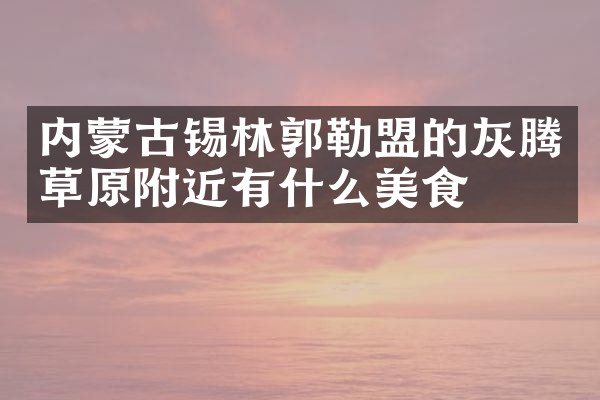 内蒙古锡林郭勒盟的灰腾草原附近有什么美食