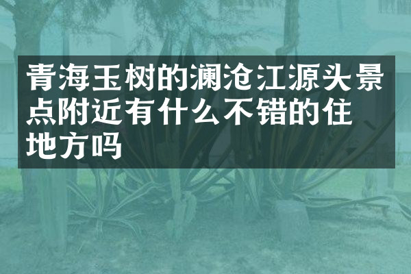 青海玉树的澜沧江源头景点附近有什么不错的住的地方吗