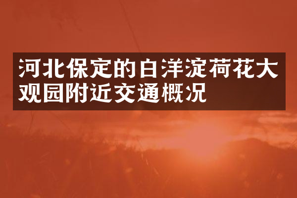 河北保定的白洋淀荷花大观园附近交通概况