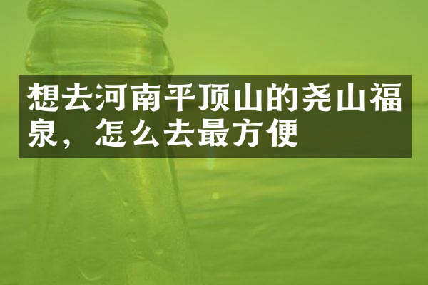 想去河南平顶山的尧山福泉，怎么去最方便