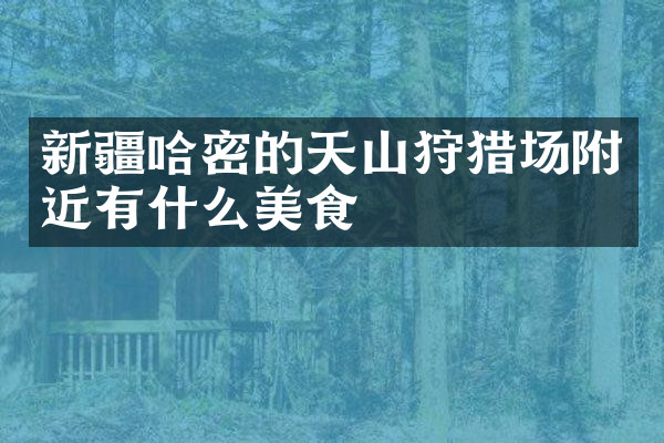 新疆哈密的天山狩猎场附近有什么美食