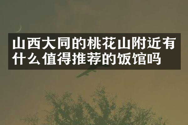 山西大同的桃花山附近有什么值得推荐的饭馆吗