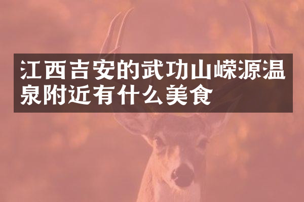 江西吉安的武功山嵘源温泉附近有什么美食