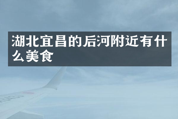 湖北宜昌的后河附近有什么美食