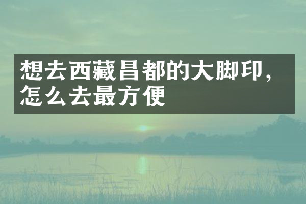 想去西藏昌都的大脚印，怎么去最方便