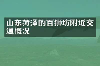 山东菏泽的百狮坊附近交通概况