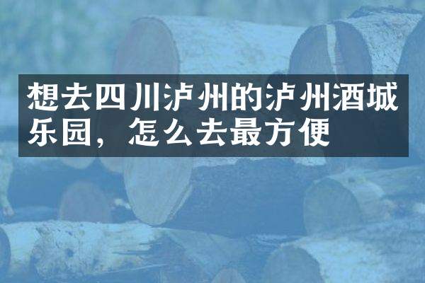 想去四川泸州的泸州酒城乐园，怎么去最方便