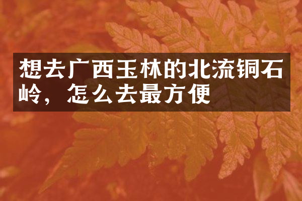 想去广西玉林的北流铜石岭，怎么去最方便