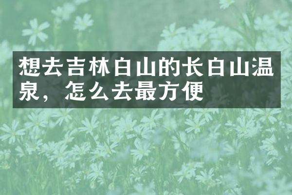 想去吉林白山的长白山温泉，怎么去最方便
