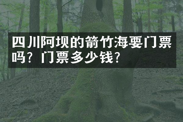 四川阿坝的箭竹海要门票吗？门票多少钱？