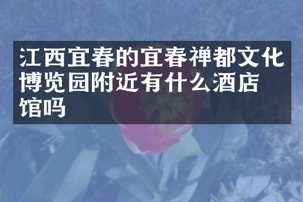 江西宜春的宜春禅都文化博览园附近有什么酒店旅馆吗