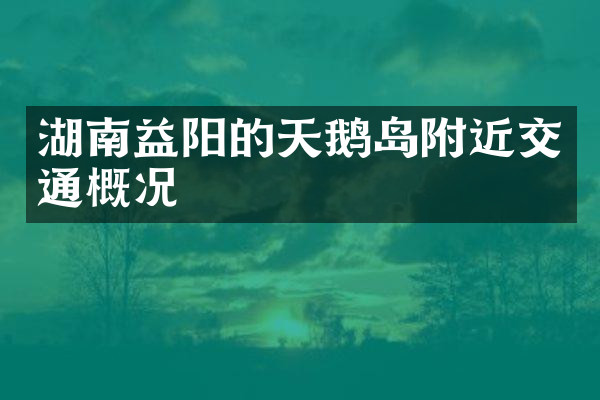湖南益阳的天鹅岛附近交通概况