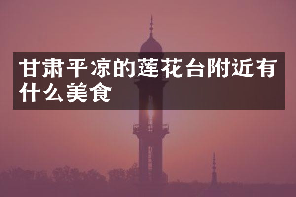 甘肃平凉的莲花台附近有什么美食