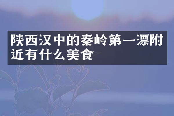 陕西汉中的秦岭第一漂附近有什么美食