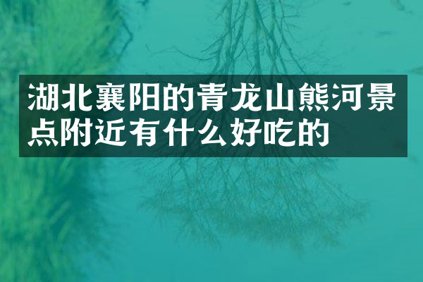 湖北襄阳的青龙山熊河景点附近有什么好吃的