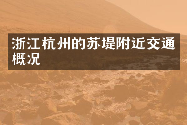 浙江杭州的苏堤附近交通概况