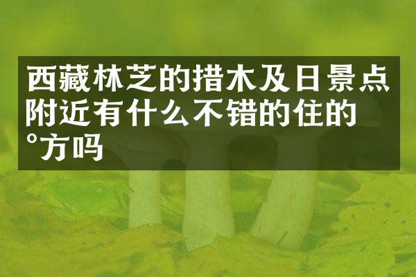 西藏林芝的措木及日景点附近有什么不错的住的地方吗