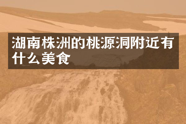 湖南株洲的桃源洞附近有什么美食