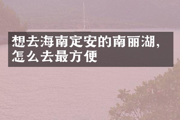 想去海南定安的南丽湖，怎么去最方便