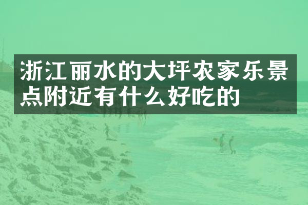 浙江丽水的大坪农家乐景点附近有什么好吃的