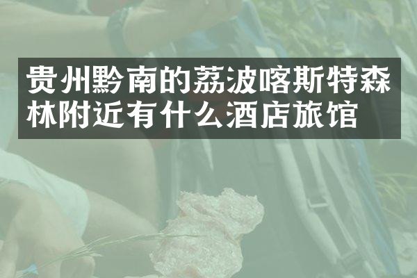 贵州黔南的荔波喀斯特森林附近有什么酒店旅馆吗
