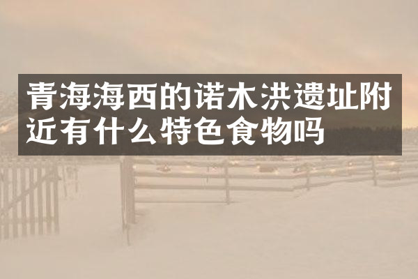 青海海西的诺木洪遗址附近有什么特色食物吗