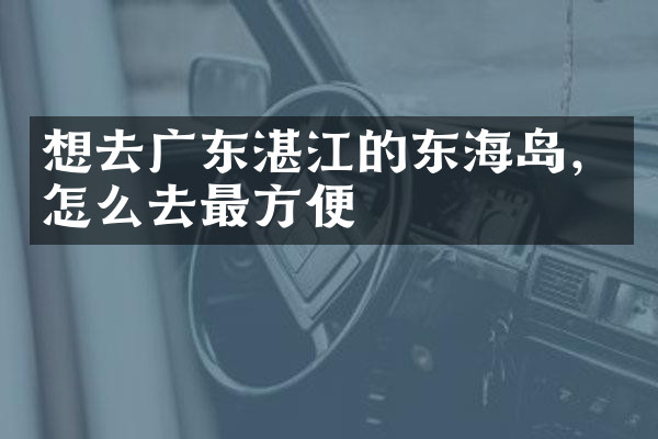 想去广东湛江的东海岛，怎么去最方便