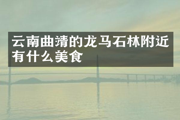 云南曲靖的龙马石林附近有什么美食