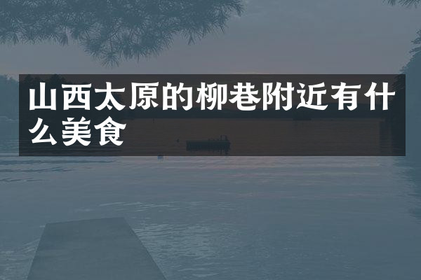 山西太原的柳巷附近有什么美食
