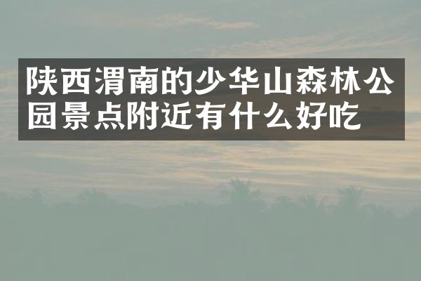 陕西渭南的少华山森林公园景点附近有什么好吃的