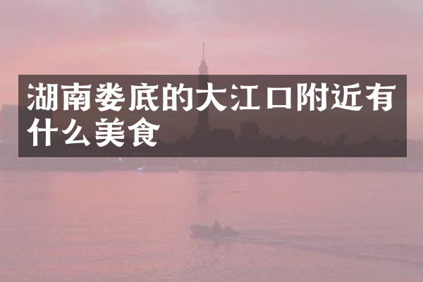 湖南娄底的大江口附近有什么美食