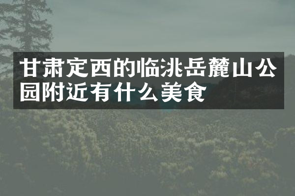 甘肃定西的临洮岳麓山公园附近有什么美食