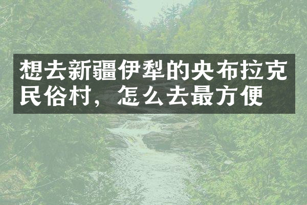 想去新疆伊犁的央布拉克民俗村，怎么去最方便