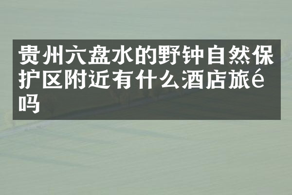 贵州六盘水的野钟自然保护区附近有什么酒店旅馆吗
