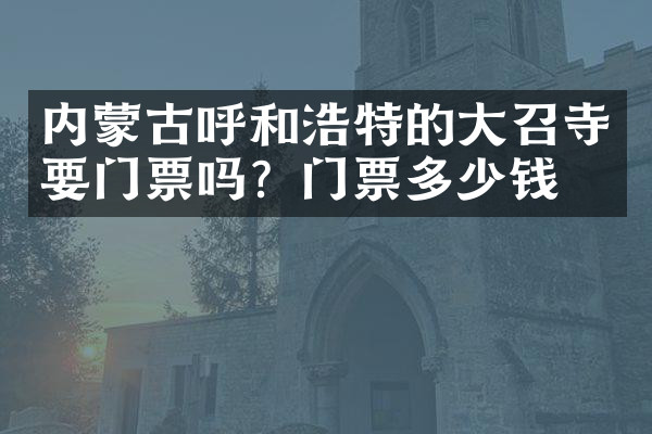 内蒙古呼和浩特的大召寺要门票吗？门票多少钱？