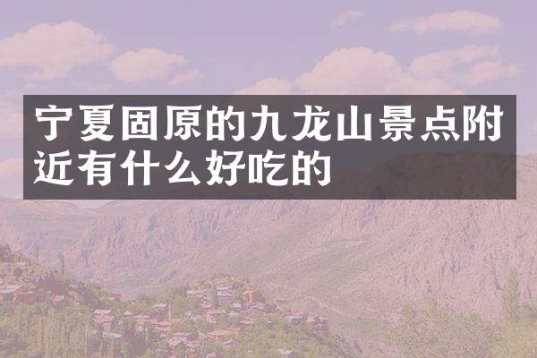 宁夏固原的九龙山景点附近有什么好吃的
