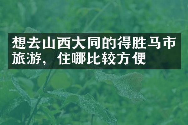 想去山西大同的得胜马市旅游，住哪比较方便