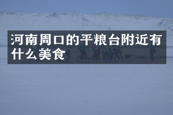 河南周口的平粮台附近有什么美食
