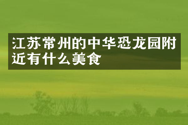 江苏常州的中华恐龙园附近有什么美食