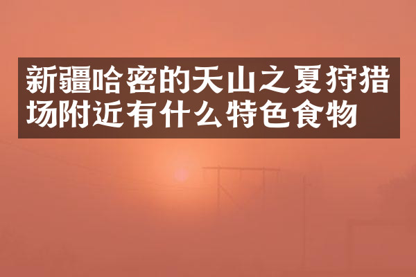 新疆哈密的天山之夏狩猎场附近有什么特色食物吗