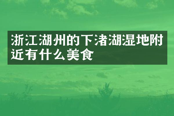 浙江湖州的下渚湖湿地附近有什么美食