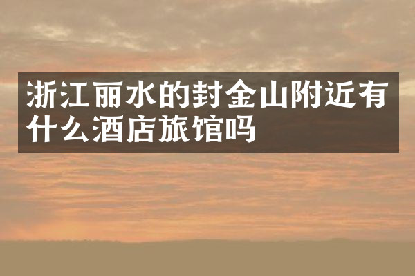 浙江丽水的封金山附近有什么酒店旅馆吗