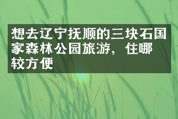 想去辽宁抚顺的三块石国家森林公园旅游，住哪比较方便
