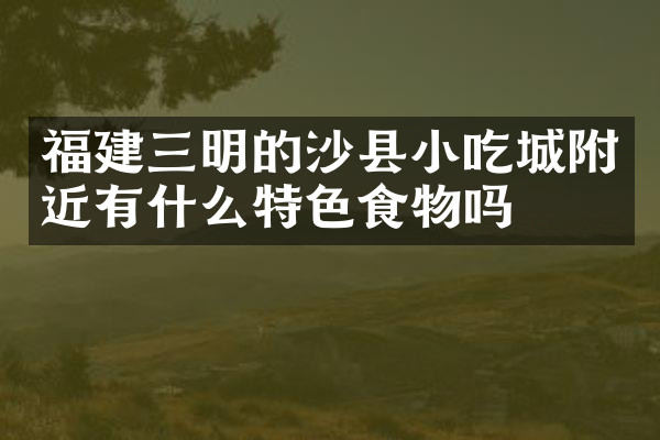 福建三明的沙县小吃城附近有什么特色食物吗