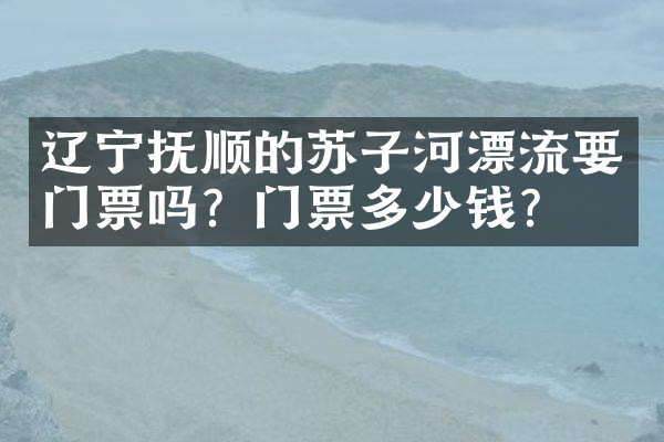 辽宁抚顺的苏子河漂流要门票吗？门票多少钱？