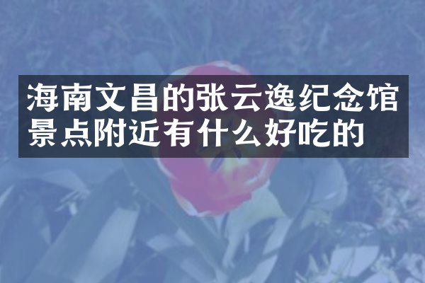 海南文昌的张云逸纪念馆景点附近有什么好吃的