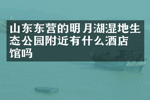 山东东营的明月湖湿地生态公园附近有什么酒店旅馆吗