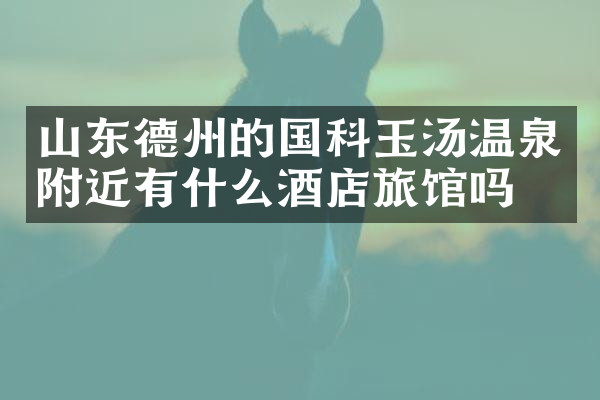 山东德州的国科玉汤温泉附近有什么酒店旅馆吗