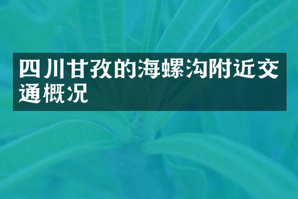 四川甘孜的海螺沟附近交通概况