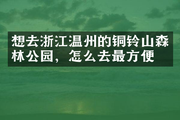想去浙江温州的铜铃山森林公园，怎么去最方便